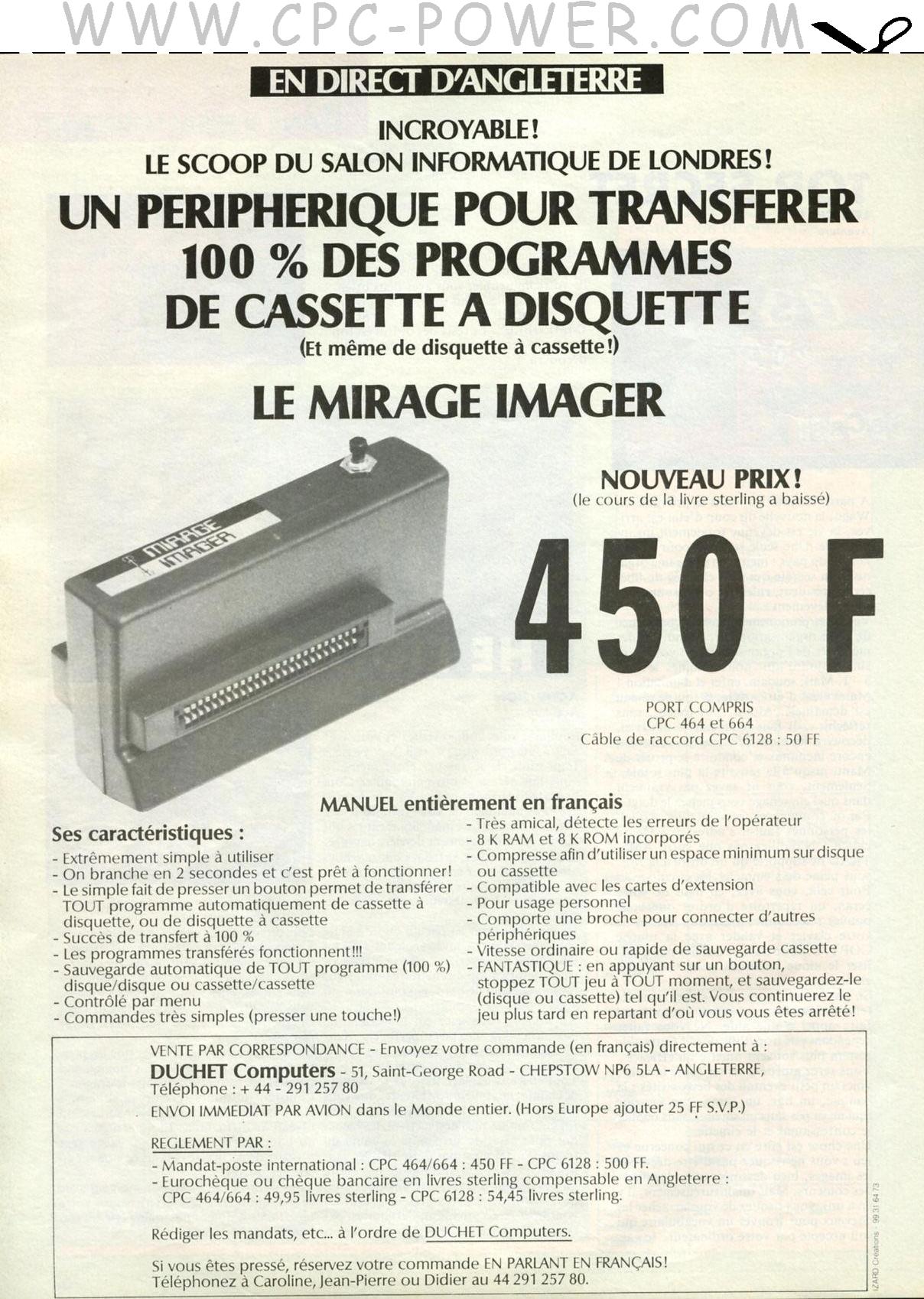 Mirage Imager C Mirage Microcomputer 1986